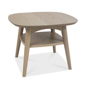 Bentley Designs Dansk Scandi Oak Lamp Table with Shelf | Taylors on the High Street
